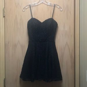 Black lace cocktail dress